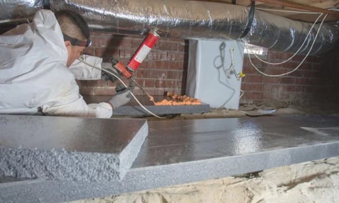 Kruipruimte isoleren: onderkant van de vloer